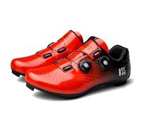 Mateju Scarpe Ciclismo MTB Uomo Donna, 36-47 EU Scarpe Mountain Bike Uomo Donna con Pedali SPD Antiscivolo Traspiranti per Sportive da Esterno (45,2106 Rosso)