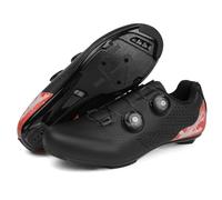 Mateju Scarpe Ciclismo Strada Uomo Donna, 36-47 EU Scarpe Bici da Corsa Uomo Donna con SPD Calas Antiscivolo Traspiranti per Sportive da Esterno (42,SPD Nero)