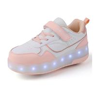 Mateju Scarpe con Rotelle Bambina Bambino Sportive Scarpe da Skateboard, Rotelle a Scomparsa Skateboard Sneakers Ragazza Scarpe da Ginnastica da Pattini per Adulto Donna Uomo 32 EU Rosa