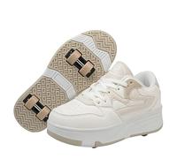 Mateju Scarpe con Rotelle Bambino Bambina Sportive Scarpe da Skateboard con 4 Rotelle a Scomparsa Skateboard Sneakers Scarpe da Ginnastica da Pattini Unisex Bambini Adulti