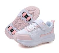 Mateju Scarpe con Rotelle Bambino Bambina Sportive Scarpe da Skateboard con 4 Ruote Retrattili Moda Skateboard Sneakers Scarpe da Ginnastica da Pattini Unisex Bambini Adulti