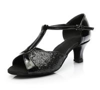 Mateju Scarpe da Ballo Latino Donna Tacco 5 cm / 7 cm Scarpe Salsa Bachata Eleganti per Danza Classica Latino-Americano e Serate Caraibiche e Professionisti (Nero 7 cm,39)