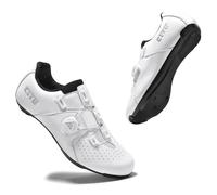 Mateju Scarpe da Ciclismo Uomo Donna, Scarpe da Strada Unisex-Adulto Traspiranti,Sneaker da Bici Strada Compatibile SPD-SL Delta Blocco Pedale Sneaker Sportive da Esterno (6001 Bianco,41)