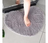 Mateju Tappetino da Bagno in Ciniglia, Appetino Bagno Antiscivolo e Assorbente, Morbido Comfort Lavabile in Lavatrice per Doccia, Cucina, Vasca o WC (AX15 Grigio argento,50 * 60cm)