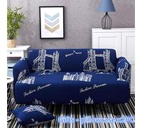 Mateju Telo Arredo Copridivano Copertura del Cuscino, Protezione per Il Tessuto in Tessuto Elasticizzato, Poliestere Lavabile, Antiacaro Antirughe Antipolvere (3 posti (190-230 cm),London)