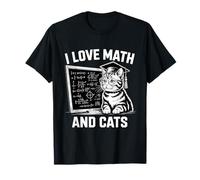 Matematica Amante Gatto Divertente Matematica Insegnante Amo Matematica E Gatti Maglietta