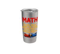 Matematica dove i treni viaggiano l'uno verso l'altro divertente amante della matematica Bicchiere termico in acciaio inox doppia parete