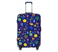 Matematica e Chimica Travel Luggage Covers - Elasticità Valigie Coperture Protector per bagagli 45-81 cm, Nero , XL