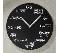 Matematica Equazione Math Quiz Nero Tavola Casa Muro Orologio - Grande Dono Idea