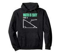 Matematica Facile Trova X Battuta Geometrica Divertente Felpa con Cappuccio