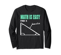 Matematica Facile Trova X Battuta Geometrica Divertente Maglia a Manica