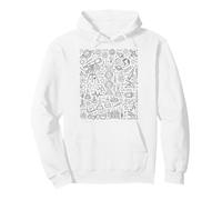 Matematica Fisica Astronomia Biologia Chimica Scienza Doodle Felpa con Cappuccio