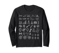 Matematica Fisica Astronomia Biologia Chimica Scienza Doodle Maglia a Manica