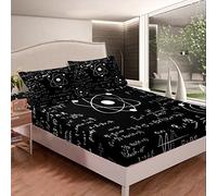 Matematica Formule Grafiche Disegnate A Mano Lenzuolo Geometria Algebra Calcoli Lenzuolo Con Angoli per Ragazzi Ragazze Bambini Singola Dimensione