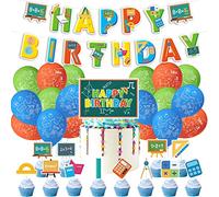 Matematica forniture per feste di compleanno matematica decorazioni per feste di compleanno include matematica banner per torta topper cupcake topper palloncini per matematica este matematiche