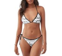 Matematica Geometria Geek Calcolo Stampa Beachwear Costume Da Bagno Donna Due Pezzi Costume Da Bagno Vacanze Estive Attività In Piscina, Nero , L