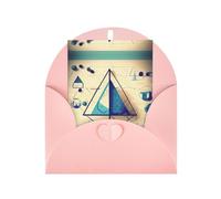 Matematica Geometria Geek Calcolo Stampa Biglietti Con Buste, Verticale Amore Fibbia Vuota Perla Carta Imballaggio Vacanza Auguri