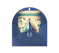 Matematica Geometria Geek Calcolo Stampa Biglietti Con Buste, Verticale Amore Fibbia Vuota Perla Carta Imballaggio Vacanza Auguri