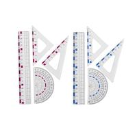 Matematica Geometria Set Include Matematica Disegno Righello Diritto Set Square Protractor Strumento di Progettazione Colorato