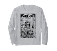 Matematica Goth Divertente Matematica Amante Vintage Fumetti Insegnante Maglia a Manica