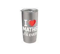 Matematica I Love Maths Forever Punizione Matematica Bicchiere termico in acciaio inox doppia parete