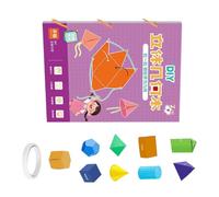 Matematica libro di lavoro con modelli di realtà aumentata stampabili sezione cilindri piramidi costruzione strumento di allenamento cucito a mano