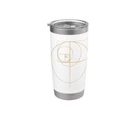 Matematica matematica geometria circolare rapporto aureo di Fibonacci Bicchiere termico in acciaio inox doppia parete