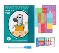 Matematica Montessori Primaria, Giochi di Matematica 6 7 8 9 Anni, Giocattoli Educativi Frazioni, Giocattolo Educativo Aritmetico, Calcolo Frazionario del Legno Materiale Montessori