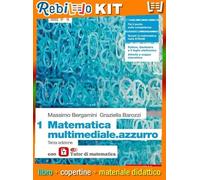 MATEMATICA MULTIMEDIALE.AZZURRO 3ED. - VOLUME 1 CON LAZ TUTOR (LDM) (9788808441621) - Libro Scolastico + Kit Scuola con Copertine Rebillo