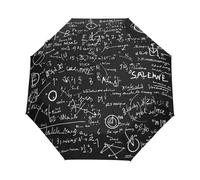 Matematica Nera Fisica Matematica Ombrello Pieghevole Automatico Ombrelli Antivento Protezione UV da Viaggio per Bambini Ragazzi Ragazze