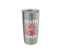 Matematica Ninja Algebra Calcolo Matematica Studente Insegnante Bicchiere termico in acciaio inox doppia parete