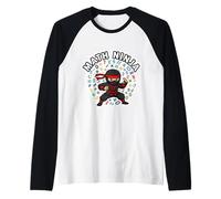 Matematica Ninja Matematica Insegnante Amante Studente Professore Divertente Maglia con Maniche Raglan