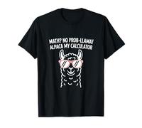 Matematica No Prob lama Alpaca La mia calcolatrice Divertente Pun Insegnante Maglietta