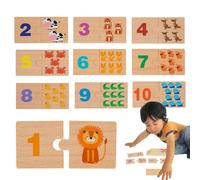 Matematica Numero di puzzle, numero Gioco di matematica,1-10 Giochi di puzzle di matematica in legno | Attività di apprendimento prescolare, Strumento di apprendimento
