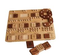 Matematica per bambini, tavola di matematica per bambini | Gioco di apprendimento digitale | Giocattoli di conteggio in età prescolare in legno, aggiunta, sottrazione, moltiplicazione e apprendimento