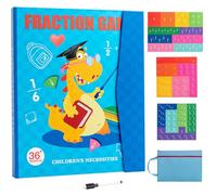 Matematica Puzzle Magnetico per Bambini, Magnetic Book con Custodia, Strumento Didattico per Il Calcolo delle Frazioni con Strisce Magnetiche, Un Giocattolo Educativo per la Scuola e la Casa