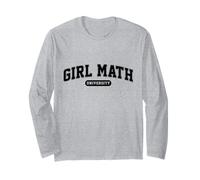 Matematica Ragazza Università Divertente Matematica Maglia a Manica