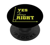 Matematica sì, ho sempre ragione PopSockets PopGrip Adesivo