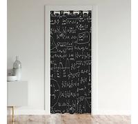 Matematica Tenda Porta Privacy per Bambini, Ragazzi e Ragazze - Nero Bianco Matematico Isolato Termico Formula - Divisorio per Armadio 86 x 203 cm 1 Pannello
