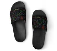Matematica Trama Formule Calcoli Donna Casa Pantofole per Uomo Doccia Slides Bagno Scarpe Sandali, Stile:, 36 EU