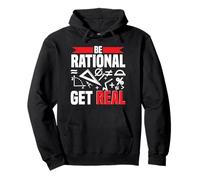 Matematico Insegnante di Matematica Be Rational Get Real Felpa con Cappuccio