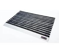 MATEN Zerbino da Esterno e Interno in Moquette Velluto, Con rampa in Alluminio su 1 lato, 60x40x1,7 cm, Soluzione Professionale per Alto Traffico, Made in Italy