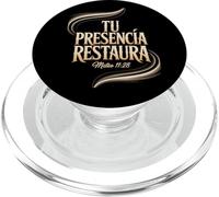 Mateo 11:28 - Tu Presencia Restaura Versetto della Bibbia Cristiana PopSockets PopGrip per MagSafe