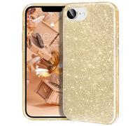 MATEPROX compatibile con iPhone 16e Custodia, Cover Protettiva Anti-Graffio a 3 Strati Glitterata e Resistente agli Urti per Ragazze e Donne, Stilosa Cover per iPhone 16e 2025-Oro