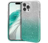 MATEPROX Custodia compatibile con iPhone 15 Pro Cover Glitter Sparkle Lucida Cristallo Bling Carino Sottile Protettiva Cover per iPhone 15 Pro 6,1'' 2023-Verde Gradiente