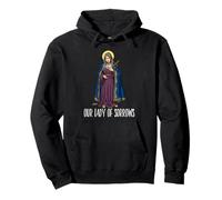 Mater Dolorosa Madonna Addolorata Vergine Maria Cattolica Felpa con Cappuccio