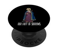 Mater Dolorosa Madonna Addolorata Vergine Maria Cattolica PopSockets PopGrip Adesivo