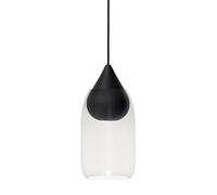 Mater Liuku Lampadario Goccia Legno di Tiglio Nero/Trasparente