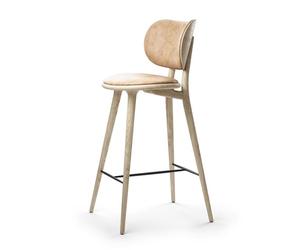 Mater The High Stool Sgabello Bar con Schienale Opaco Laccato Opaco 74 cm