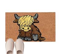 Matera Di Benvenuto Delle Highlands - Porta Principale Animali , Rustico Senza Scivolo, Zerbino Da Cucina Durevole, Ingresso Inverno